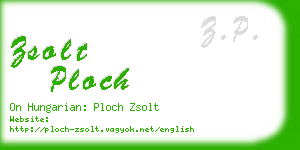 zsolt ploch business card